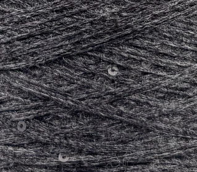 Art. Merino Brillante 420 m / 100 g – Filato in lana merino con paillettes col. Antracite mélange